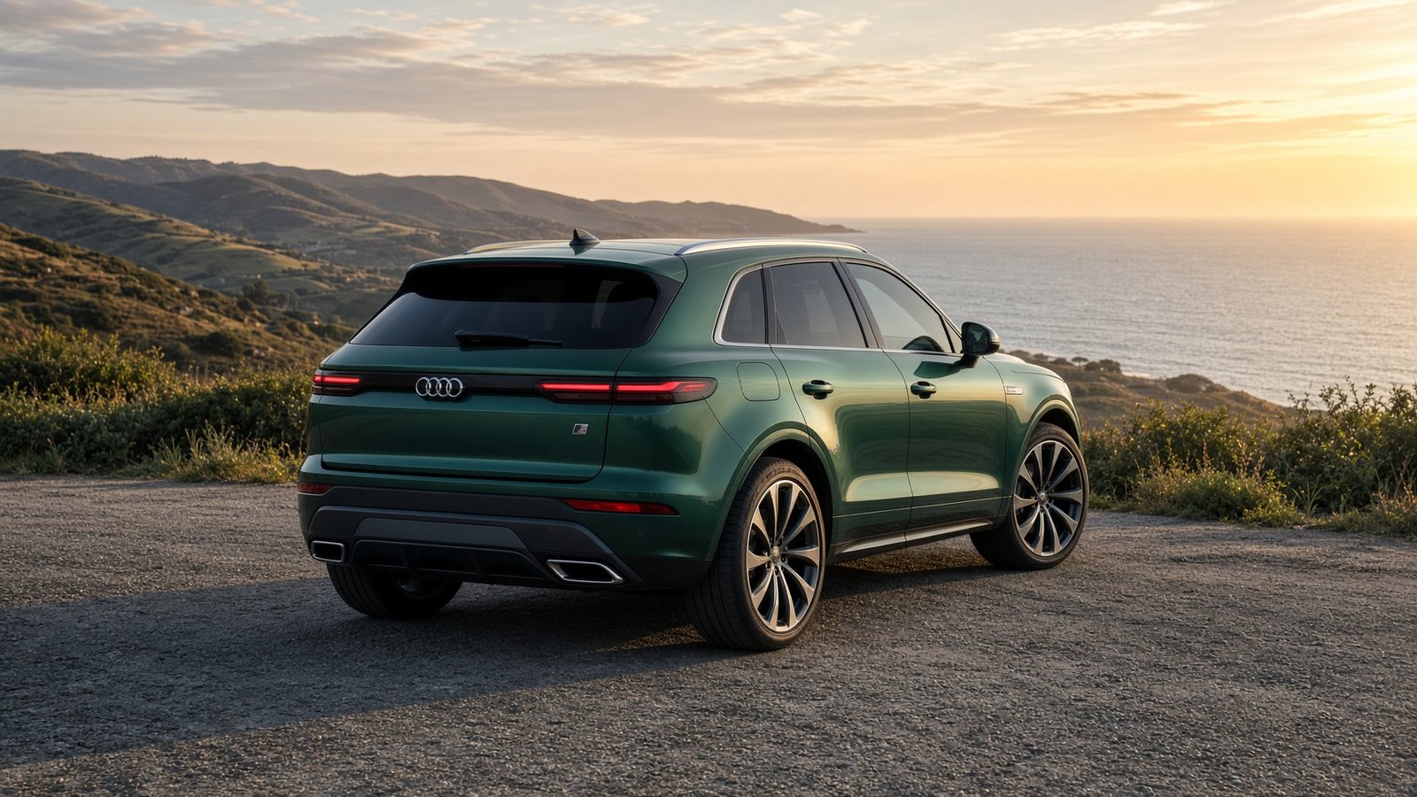 Audi SUV overlooking the coast