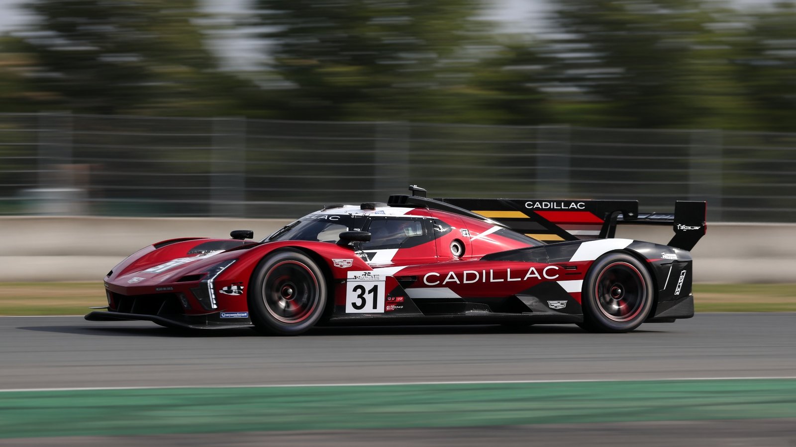 Cadillac race car on track