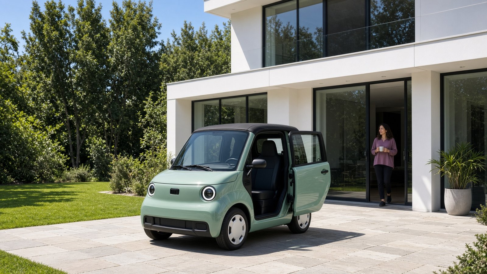 FIAT Topolino at a modern home