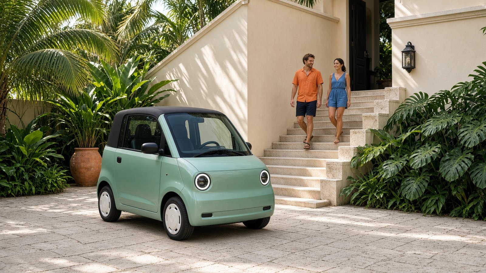 Topolino at a villa