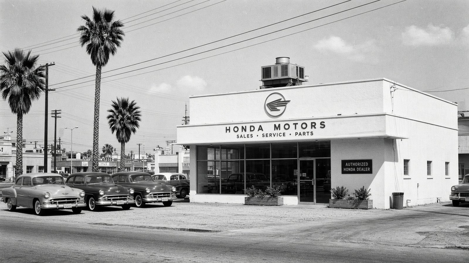 Historic American Honda Motor storefront