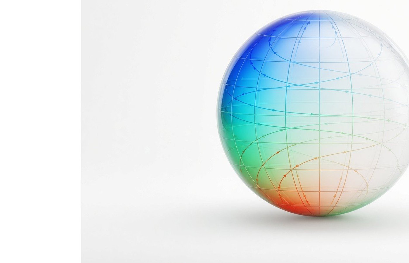 Abstract globe showing the movement of goods around the world