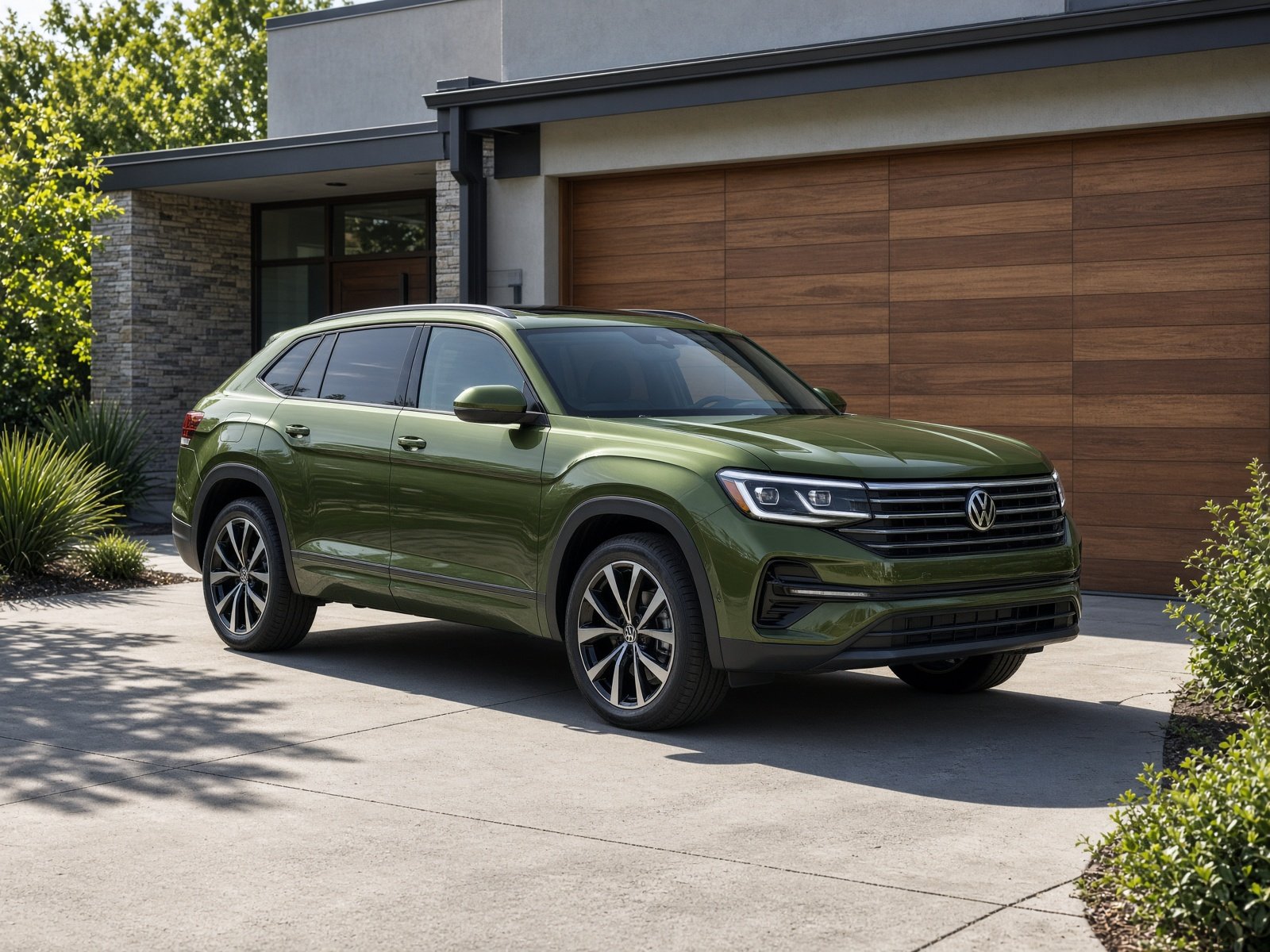 Atlas Cross Sport in a driveway